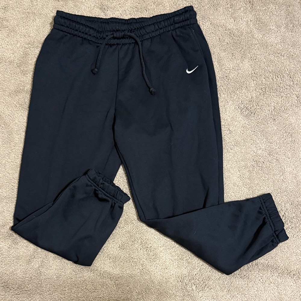Nike Women's Black Joggers with White Swoosh